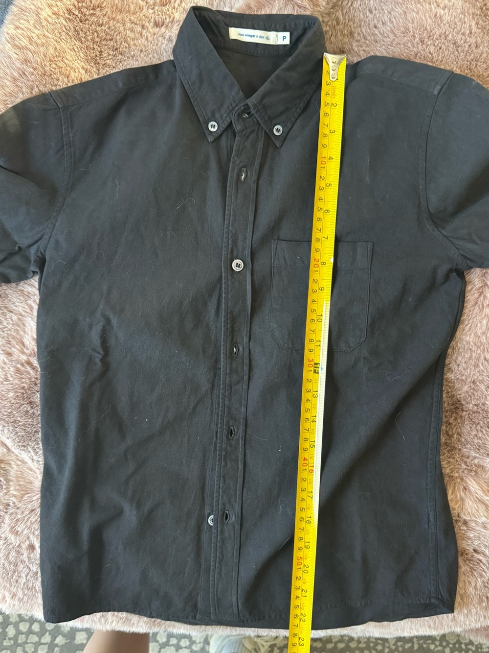 Industry of all nations black button down xs small petite - Picture 3 of 5